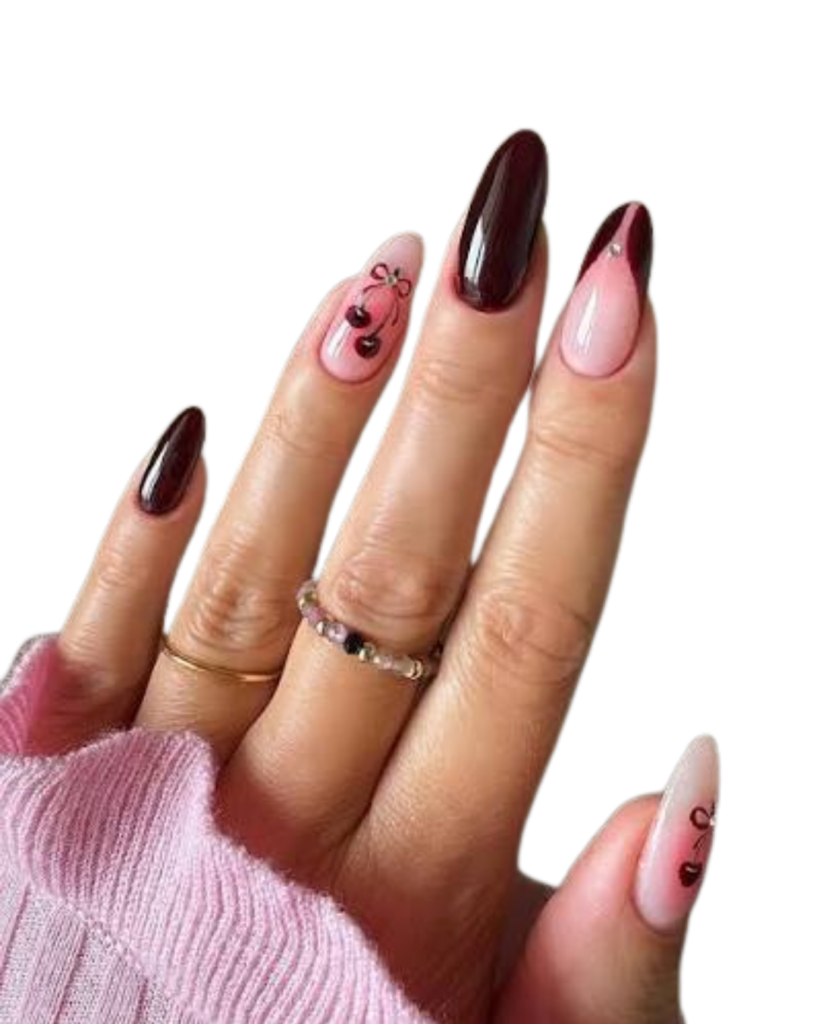 fresh manicure iwth nail art